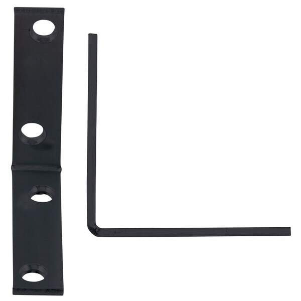 Hampton Hampton 2-1/2 in. H X 5/8 in. W X 2-1/2 in. D Black Steel Inside L Corner Brace - 01-3404-247