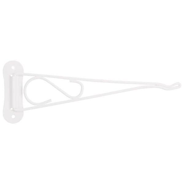 Landscapers Select Swivel Plant Bracket, 10-3/8 L, Steel, White, Wall Mount Mounting - GB0213L