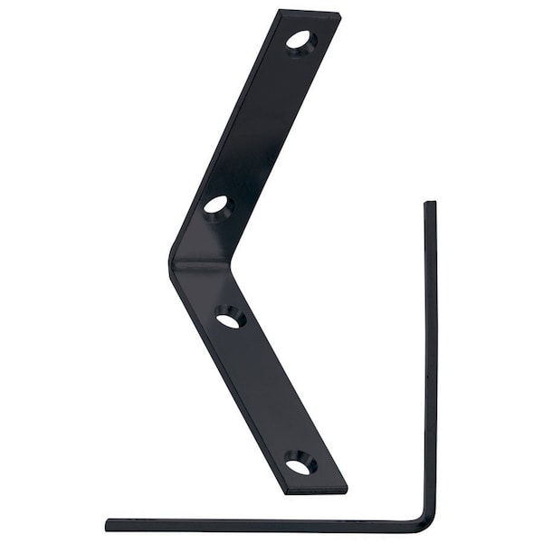 Hampton Hampton 3.5 in. H X 0.75 in. W X 3.5 in. D Black Steel Inside L Corner Brace - 01-3404-267