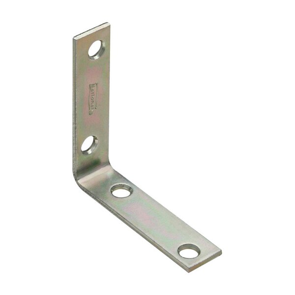 National Mfg Sales 2.5 x 0.62 in. Inside Corner Steel Brace, Zinc Plated - 5703996