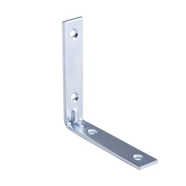 Prosource Corner Brace, 3-1/2 in L, 3-1/2 in W, 3/4 in H, Steel, Zinc-Plated, 3 mm Thick Material - CB-B03.5-C4PS
