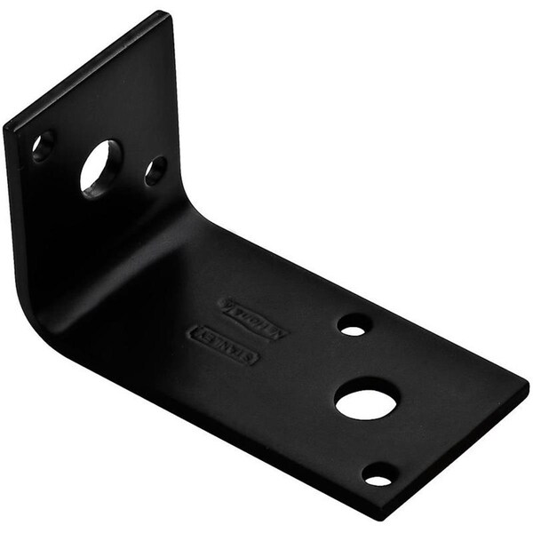 National Mfg 2.94 x 1.7 x 1.5 in. Offset Corner Brace - Black - NM351481