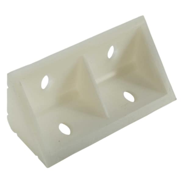 Midwest Fastener 90 Degree x 3/4 x 2 White Plastic Mounting Brackets 4PK - 39445