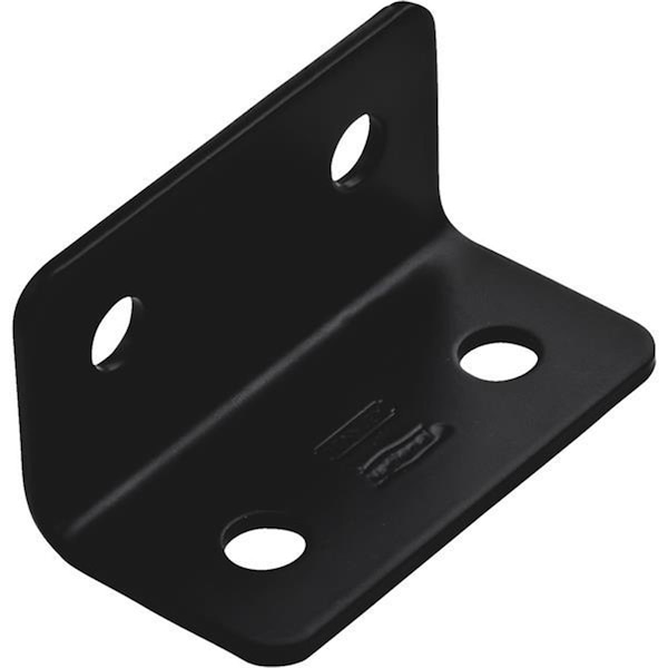 National Mfg 1.62 x 3 in. Wide Corner Brace - Black - NM351483