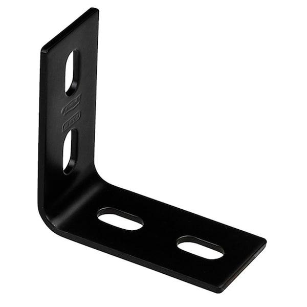 National Mfg 3.1 x 1.5 in. Heavy Duty Corner Brace - Black - NM351463