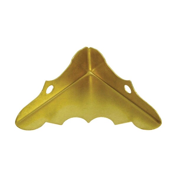 Homecare Products 0.56 x 1.25 in. Outside Decorative Corner Brace, Solid Brass - HO3302898