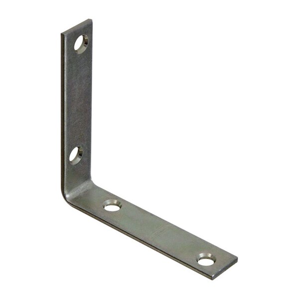 National Mfg Sales 3.5 x 0.75 in. Inside Corner Steel Brace, Zinc Plated - 5703772