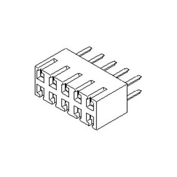 Molex Board Connector, 32 Contact(S), 2 Row(S), Female, Straight, 0.1 Inch Pitch, Solder Terminal, Black - 15445832