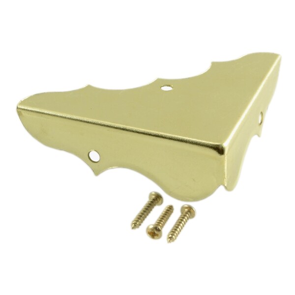 Midwest Fastener 5/8" x 1-3/4" Brass Plated Steel Corner Brace 5PK - 37205