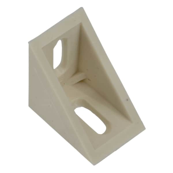 Midwest Fastener 90 Degree x 1 x 1 Batural Plastic Mounting Brackets 10PK - 39443