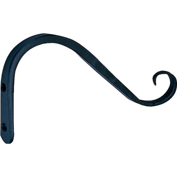 Landscapers Select Hanging Plant Hook, 5-3/4 in L, 3.5 in H, Steel, Matte Black, Wall Mount Mounting - GB-3021