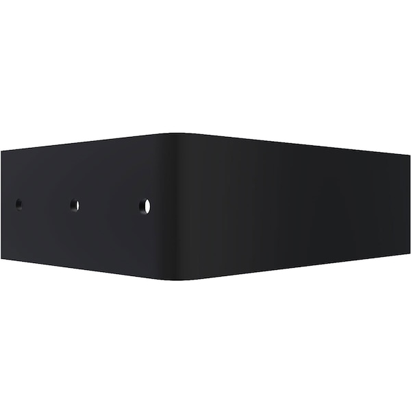 Ekena Millwork Countertop Support Steel Heavy Duty Bracket, Powder Coated Black 2 1/2"W x 8"D x 6"H - BKTM02X08X06CSPBL