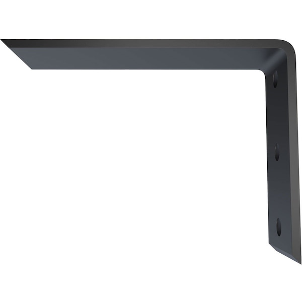 Ekena Millwork Countertop Support Steel Heavy Duty Bracket, Powder Coated Black 2 1/2"W x 8"D x 6"H - BKTM02X08X06CSPBL