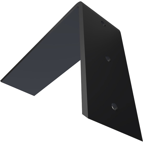 Ekena Millwork Countertop Support Steel Heavy Duty Bracket, Powder Coated Black 2 1/2"W x 8"D x 6"H - BKTM02X08X06CSPBL