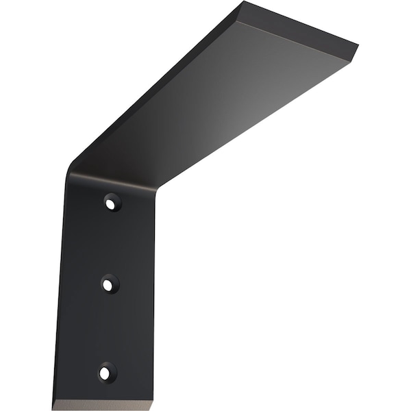 Ekena Millwork Countertop Support Steel Heavy Duty Bracket, Powder Coated Black 2 1/2"W x 8"D x 6"H - BKTM02X08X06CSPBL