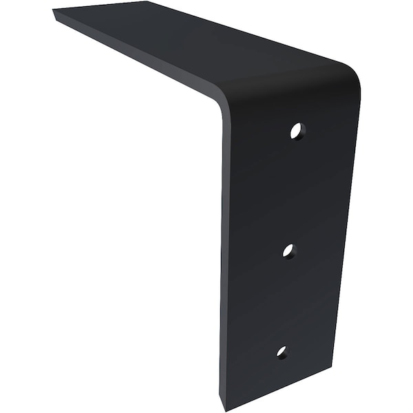 Ekena Millwork Countertop Support Steel Heavy Duty Bracket, Powder Coated Black 2 1/2"W x 8"D x 6"H - BKTM02X08X06CSPBL
