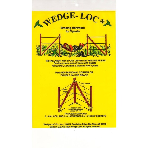 Wedge-Loc Wedge-Loc 2 in. H X 7.5 in. W Aluminum Corner Brace - 205