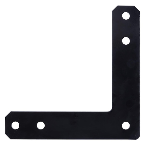 Hampton Hampton 12 in. H X 12 in. W X 3/16 in. D Black Steel Corner Plate - 02-3411-405