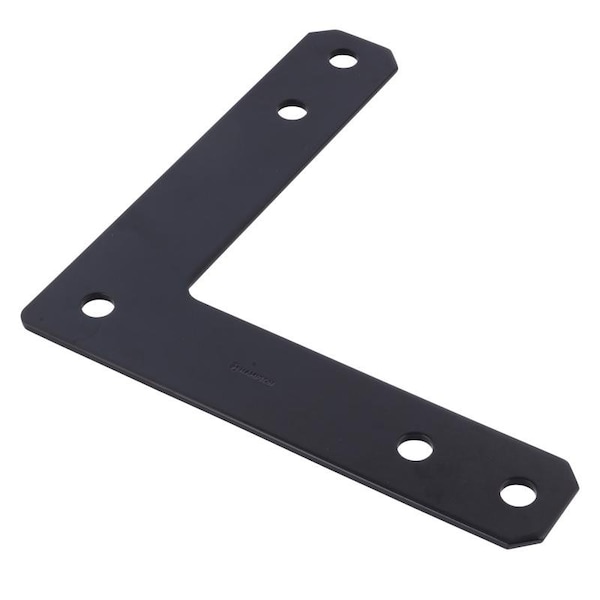 Hampton Hampton 12 in. H X 12 in. W X 3/16 in. D Black Steel Corner Plate - 02-3411-405