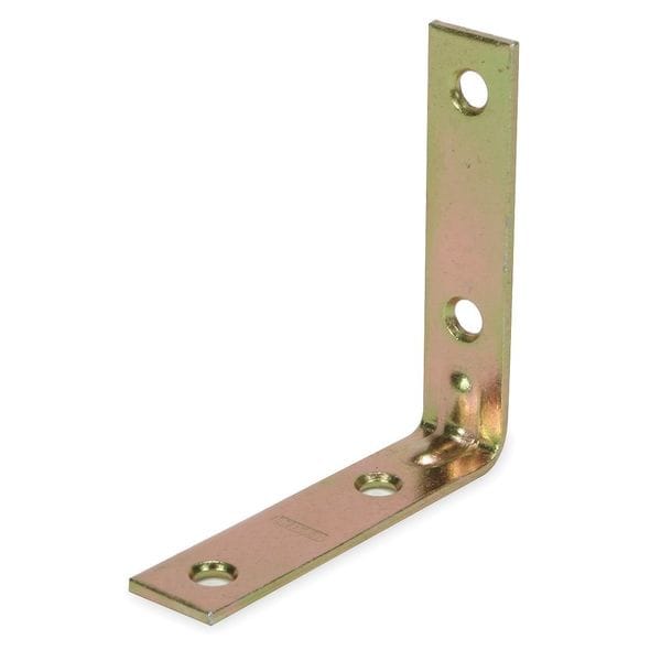 Zoro Select Corner Brace, Steel, 3/5 Wx2 1/2 In L, PK4 - 1WDF7