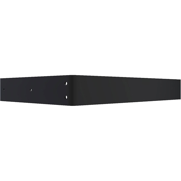 Ekena Millwork Countertop Support Steel Heavy Duty Bracket w/ Gusset, Powder Coated Black 2 1/2"W x 18"D x 12"H - BKTM02X18X12CGPBL