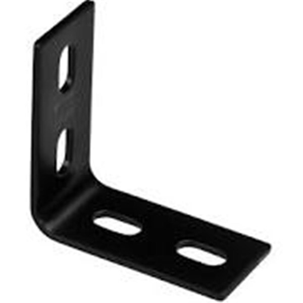 National Mfg 1 x 0.5 in. Heavy Duty Corner Brace - Black - NM266479