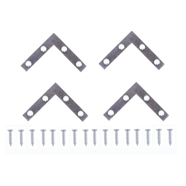 Prosource Corner Brace, 2 in L, 2 in W, 3/8 in H, Steel, Zinc-Plated, 1.6 mm Thick Material - FC-Z02-C4PS