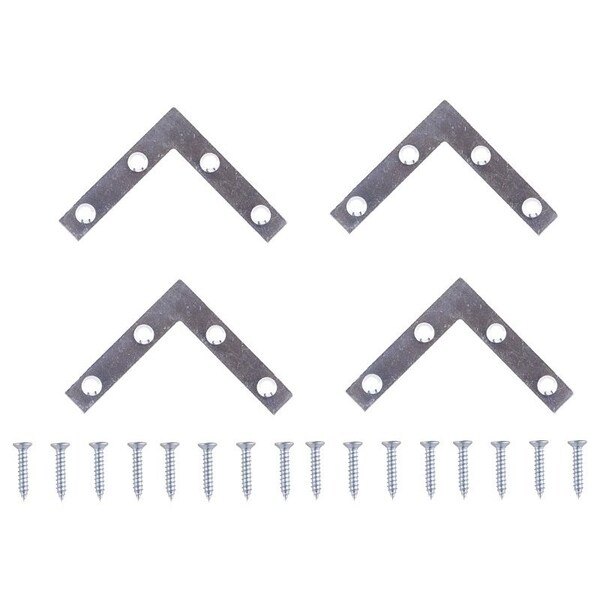 Prosource Corner Brace, 2 in L, 2 in W, 3/8 in H, Steel, Zinc-Plated, 1.6 mm Thick Material - FC-Z02-C4PS