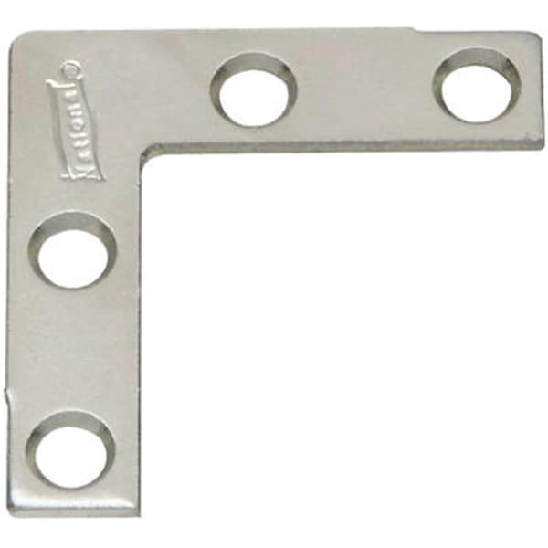 Eat-In N348-334 3 x 0.5 in. Flat Corner Brace, Stainless Steel - EA577838