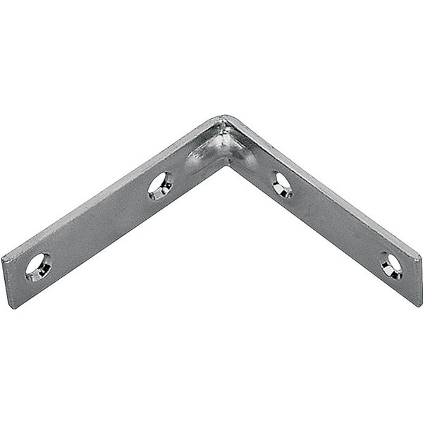 Prosource Corner Brace, 1-1/2 in L, 1-1/2 in W, 1/2 in H, Steel, Zinc-Plated, 1.8 mm Thick Material - CB-Z015-013L