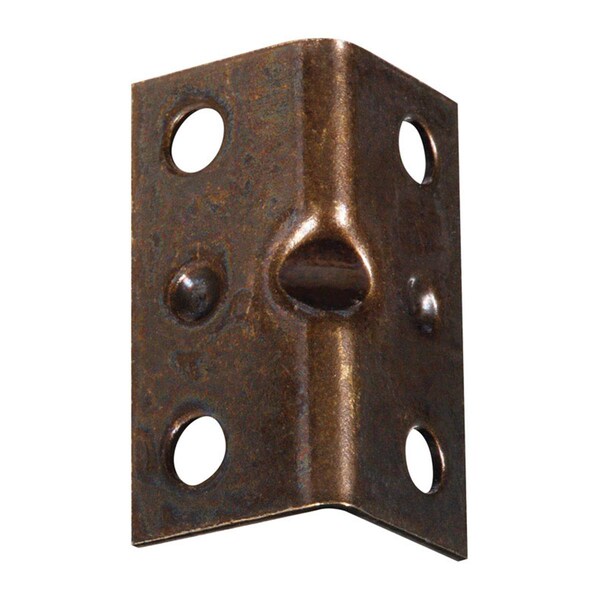 National Mfg Sales 1.5 x 0.75 in. Inside Steel Corner Brace, Antique Brass - 5703566