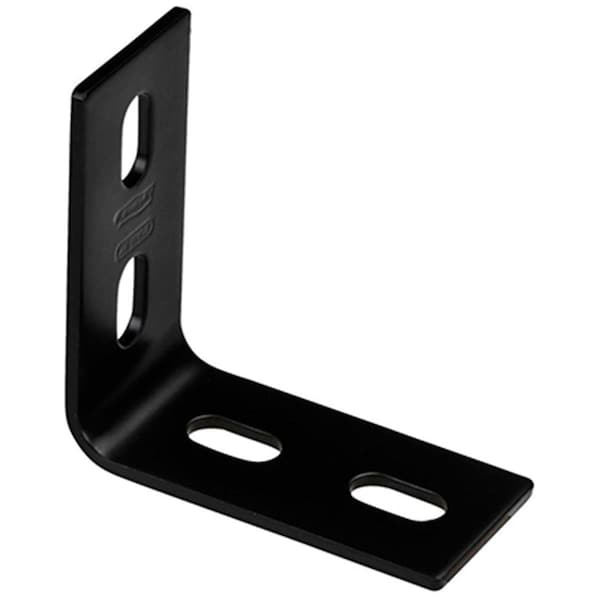 Eat-In N351-463 3.1 in. Black Powder Coated Steel Corner Brace - EA834510