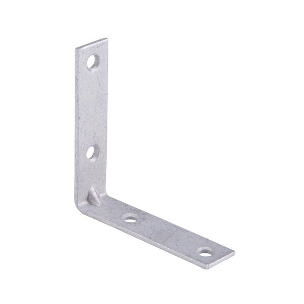 Prosource Corner Brace, 2-1/2 in L, 2-1/2 in W, 5/8 in H, Galvanized Steel, Galvanized, 2 mm Thick Material - CB-G025-C4PS