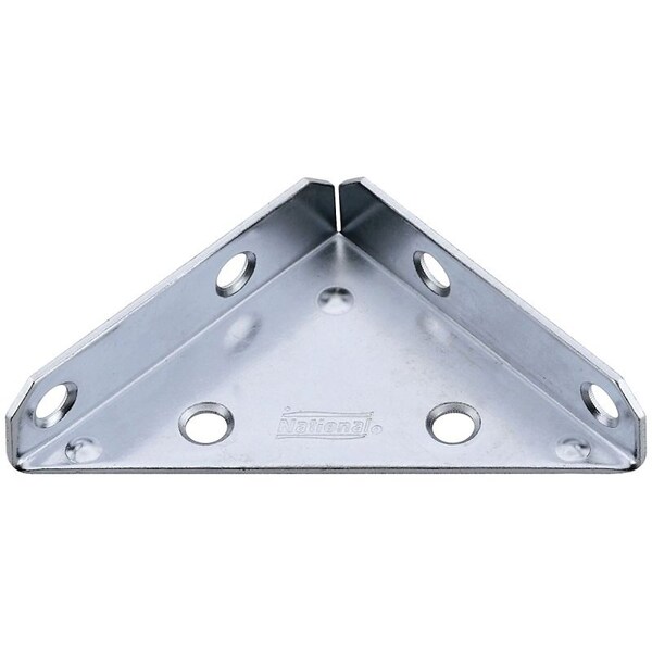 National Hardware V124 Series Corner Brace, 3 in L, Steel, Zinc - N337-683