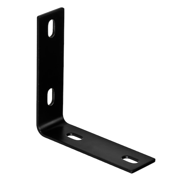 Hampton Products Hampton 5-1/8 in. H X 1-1/2 in. W X 1/8 in. D Black Steel Inside L Corner Brace - 01-3405-013