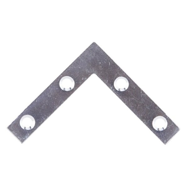 Prosource Corner Brace, 2 in L, 2 in W, 3/8 in H, Steel, Zinc-Plated, 1.6 mm Thick Material - FC-Z02-013L