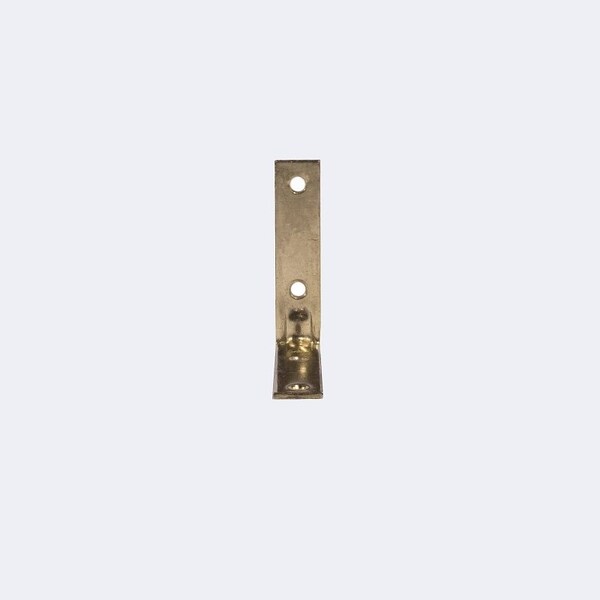 Prosource Corner Brace, 2-1/2 in L, 2-1/2 in W, 5/8 in H, Steel, Bright Brass, 2 mm Thick Material - CB-S025-C4PS