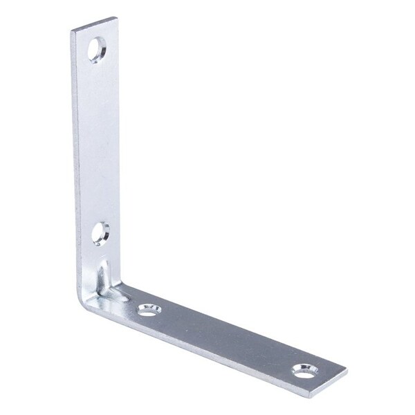 Prosource Corner Brace, 4 in L, 4 in W, 7/8 in H, Steel, Zinc-Plated, 3.1 mm Thick Material - CB-Z04-013L