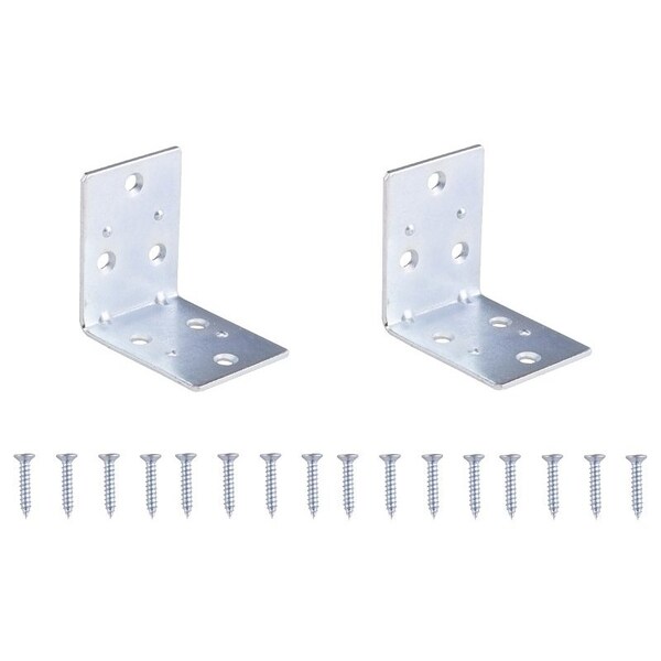 Prosource Corner Brace, 2 in L, 2 in W, 2 in H, Steel, Zinc-Plated, 2 mm Thick Material - BH-605PS