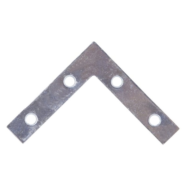 Prosource Corner Brace, 2-1/2 in L, 2-1/2 in W, 1.5 mm Thick, Steel, Silver, Zinc - FC-Z025-01-3L