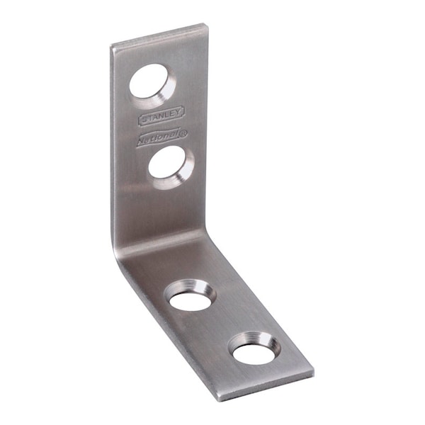 National Hardware National Hardware 1.5 in. H X 0.63 in. W Stainless Steel Inside Corner Brace - N348-300