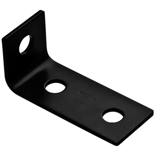 Eat-In N351-477 3.5 in. Black Powder Coated Steel Corner Brace - EA569416