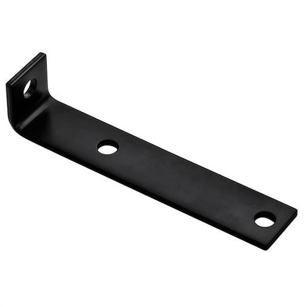 Hampton Products Intl 7.5 x 1.5 in. Steel Offset Leg Corner Brace, Black, 10PK - 5024762