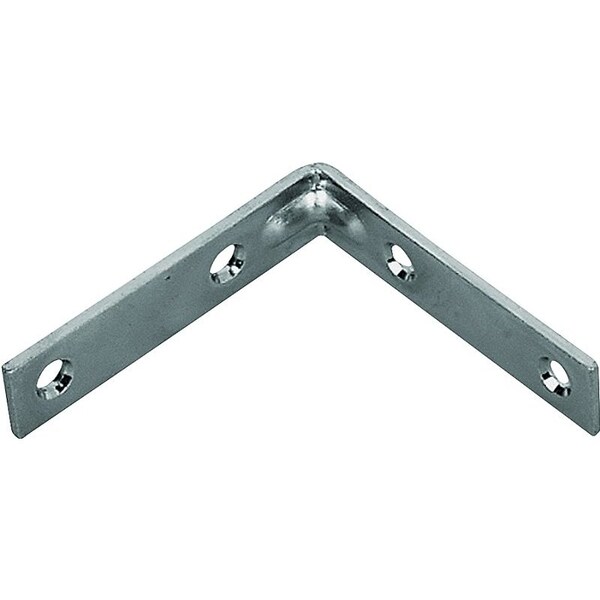 Prosource Corner Brace, 2 in L, 2 in W, 5/8 in H, Steel, Zinc-Plated, 1.8 mm Thick Material - CB-Z02-013L