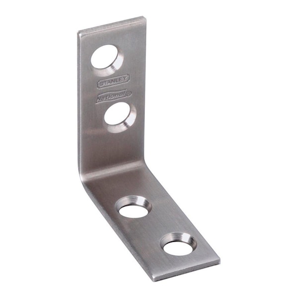 Homecare Products 1.5 x 0.62 in. Inside Corner Stainless Steel Brace - HO3302897