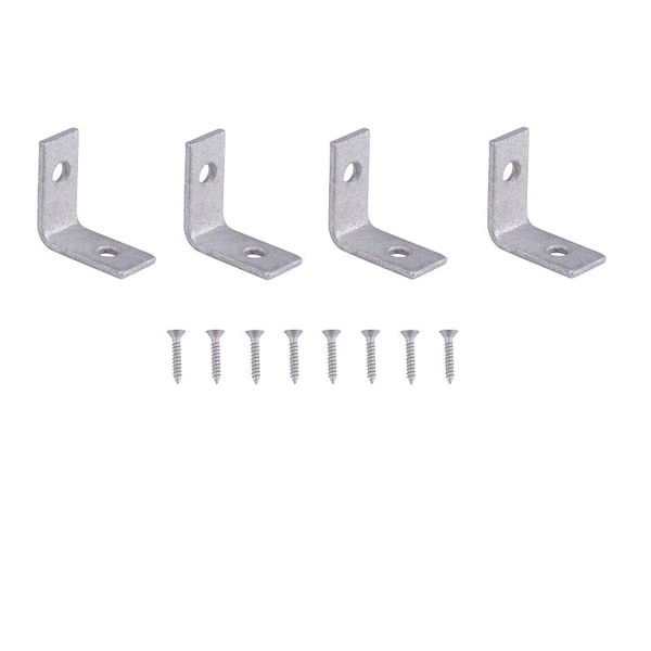 Prosource Corner Brace, 1 in L, 1 in W, 1/2 in H, Galvanized Steel, Galvanized, 1.8 mm Thick Material - CB-G01-C4PS