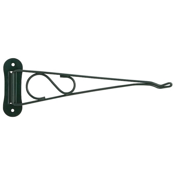 Landscapers Select Planter Bracket, 10-3/8 L, Steel, Forest Green, Wall Mount Mounting - GB0223L