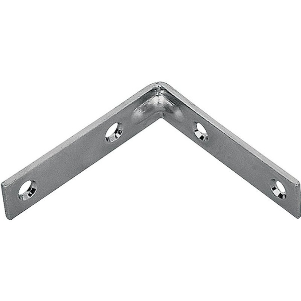 Prosource Corner Brace, 10 in L, 10 in W, 1-1/4 in H, Steel, Zinc-Plated, 5.3 mm Thick Material - CB-Z10-013L