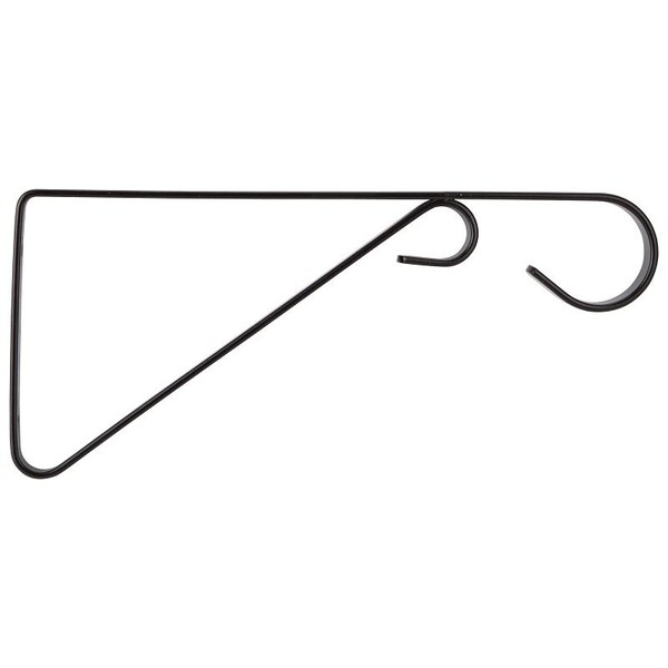 Landscapers Select Hanging Plant Bracket, 9-5/8 L, Steel, Black, Wall Mount Mounting - GB0353L