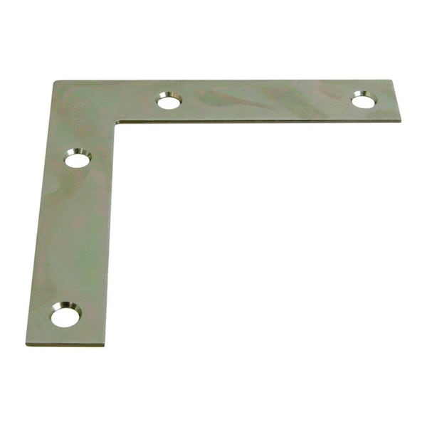 Homecare Products 4 x 0.75 in. Corner Steel Brace, Zinc Plated - HO1681581